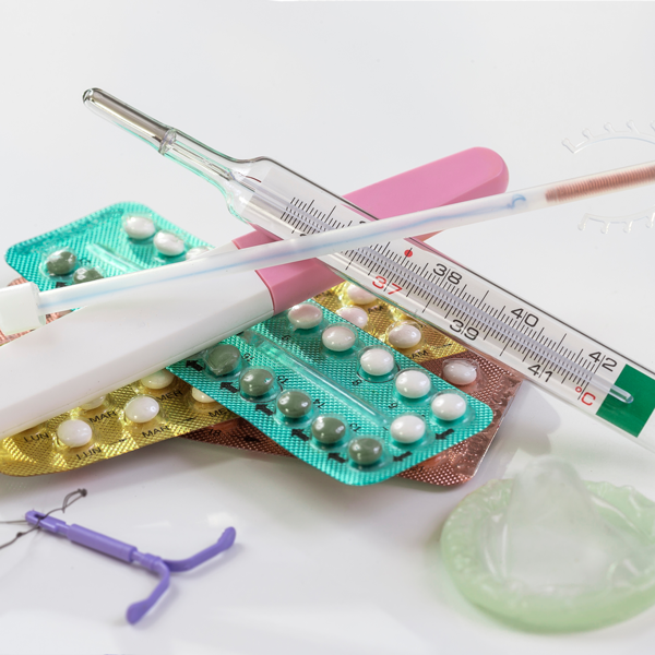 Photo of various methods of contraception